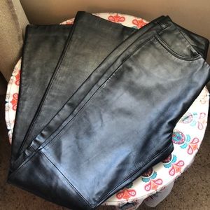 GAP black leather pants. Size 1. They are lined!